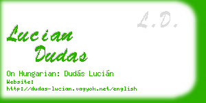 lucian dudas business card